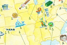 League Pop Culture Road Trip Map
