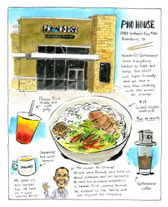 painting of a pho restaurant